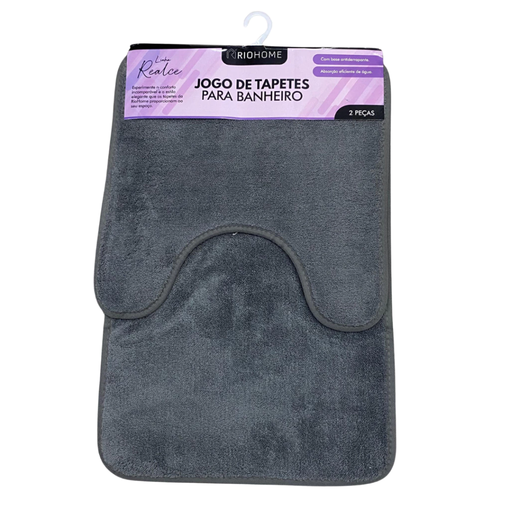 Jogo Tapete de Banheiro 2 peças Realce Rio Home