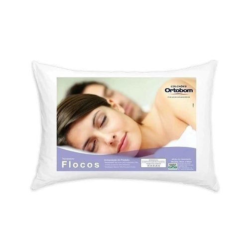 Travesseiro 45x65 Flocos Ortobom