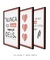 Conjunto 3 - Quadros Decorativos - Frases Sempre foi Deus, Fé - Decor Walls - Quadros Decorativos
