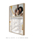 Quadro Decorativo - Calendário - Fundo Branco com Flores Douradas - loja online