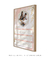 Quadro Decorativo - Calendário - Fundo Rosa com Flores Douradas - loja online