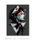 Quadro Decorativo - Mulher Geométrica em Triângulos - Fundo Grafite - comprar online