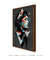 Quadro Decorativo - Mulher Geométrica em Triângulos - Fundo Grafite