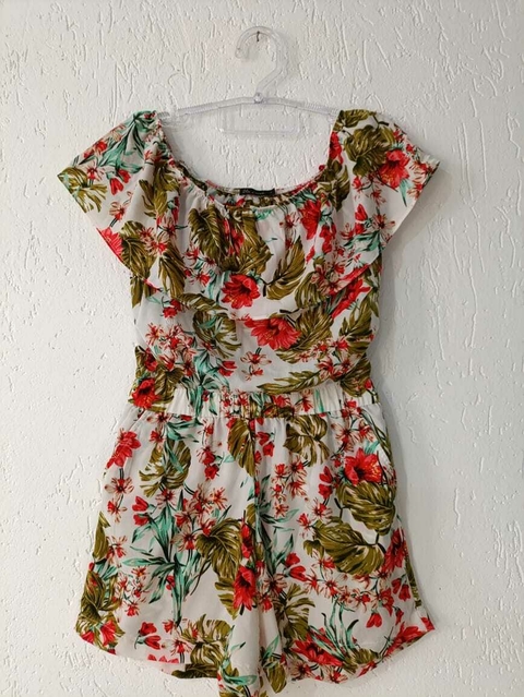 Macaquinho floral tam P Viv'Leroá