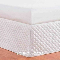 Saia Box Requinte Solteiro Requinte Branco