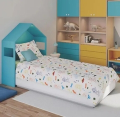 Jogo de Cama Solteiro Infantil Personagens 100% Algodão Lepper 3 pçs - SONHO DE CASA ENXOVAIS