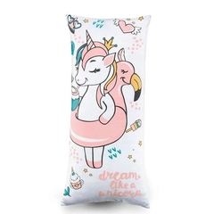 Travesseiro Body Pillow com Fronha Infantil Altenburg Mundo Kids Malha Fio Penteado - SONHO DE CASA ENXOVAIS