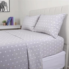 Jogo de Cama Duplo Queen 4 Peças Percal 180 Fios Poá - comprar online