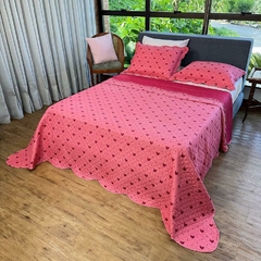 Kit Cobre leito Casal - 3 pçs coração - DUPLA FACE - comprar online