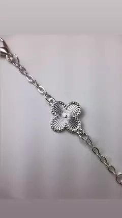PULSEIRA TREVOS FOLHEADA prata - comprar online