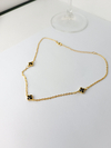 COLAR MINI TREVOS PRETOS dourado