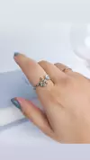 ANEL NOSSA SENHORA APARECIDA cristal/prata