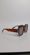 Óculos de sol com strass animal print - comprar online