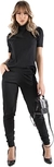 Conjunto Canelado Manga Curta Blusa Calça Jogger Feminino