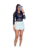 Conjunto Short Saia E Body De Tule Preto Ou Zebra Onça
