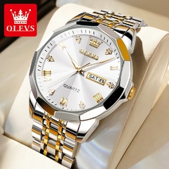 Olevs relógios masculinos rhombus espelho original relógio de quartzo para o homem; - Relout Joy