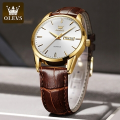 Olevs relógios de quartzo dos homens marca luxo casual.