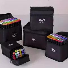 Conjunto De Canetas Marcador Permanente Ponta Dupla 48 Cores - Sua loja on-line Onlinemystore.com.br 