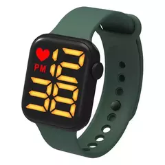 Relógio Feminino Digital Eletrônico Led Quadrado masculino à Prova D'água