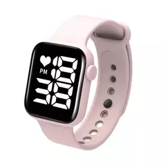 Relógio Feminino Digital Eletrônico Led Quadrado masculino à Prova D'água