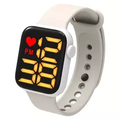 Relógio Feminino Digital Eletrônico Led Quadrado masculino à Prova D'água
