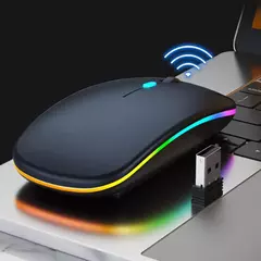 Mouse Sem Fio Recarregável Wireless Led Rgb Ergonômico - comprar online