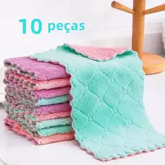 Kit 10 Peças Pano De Limpeza 25x15CM Pano Super Absorvente Microfibra Para Limpar De Cozinha - comprar online