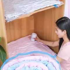 Saco a Vacuo com Bomba Manual Organização de Roupas Mala Viagem 40*60 CM - comprar online