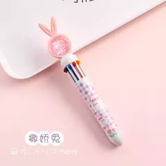 10 Cores Caneta Esferográfica Astronauta Kawaii Cartoon Urso Unicórnio Coelho Borboleta Press-type Color Pen Stationery