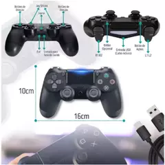 Imagem do Controle Joystick PS4 sem Fio Doubleshock Bluetooth Com Cabo de Carregamento