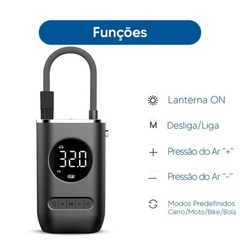 Mini Compressor e Calibrador De Ar Para Pneu - comprar online