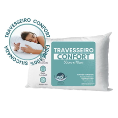 kit 2 Travesseiros 50x70 100% Fibra De Silicone Antialérgico com zíper - Sua loja on-line Onlinemystore.com.br 