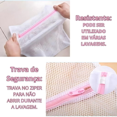 Kit com 5 Sacos Lava Fácil para Máquina de Lavar Roupas Tamanho 40x50 e 60x50cm na internet