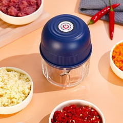 Mini Processador Elétrico de Alimentos Portátil com 3 lâminas de aço inox USB 250 ml Bivolt - comprar online