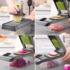 Cortador Multifuncional 16 Peças Fatiador De Verduras E Legumes Utensílio De Cozinha