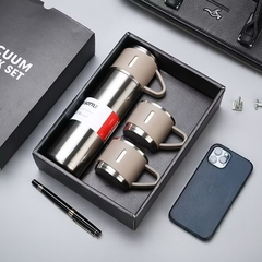 Garrafa Térmica Inox + 3 Canecas - loja online