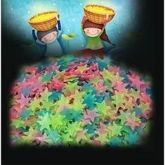 ￼300 Pçs Adesivo de Estrela Colorida que Brilha No Escuro / Adesivo Plástico Luminoso para Decoração de Casa - Sua loja on-line Onlinemystore.com.br 