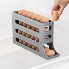 ￼Porta Ovos Deslizante Organizador Para Geladeira De 4 Camadas Automática Rolantes(cor aleatória) - Sua loja on-line Onlinemystore.com.br 
