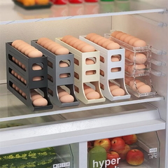 ￼Porta Ovos Deslizante Organizador Para Geladeira De 4 Camadas Automática Rolantes(cor aleatória) - comprar online