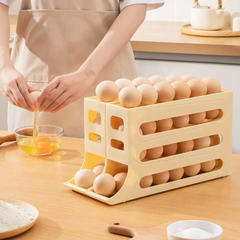 ￼Porta Ovos Deslizante Organizador Para Geladeira De 4 Camadas Automática Rolantes(cor aleatória) - Sua loja on-line Onlinemystore.com.br 