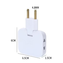 ￼Kit 3 Adaptador de tomada articulada dobrável jorge - comprar online