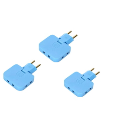 ￼Kit 3 Adaptador de tomada articulada dobrável jorge - loja online