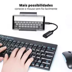 Imagem do Cabo Adaptador OTG USB Tipo C Mouse Teclado Pendrive 3.0