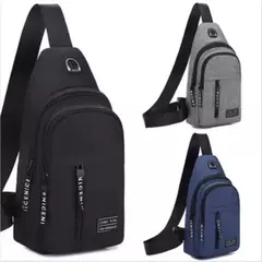Bolsa de ombro masculina anti-roubo com entrada para carregador usb - loja online