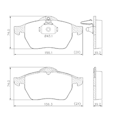 Pastilha de Freio TK130 Vectra 2.0 16V 96/98 2.2 16V 98/04 Calibra 94/97 Dianteira