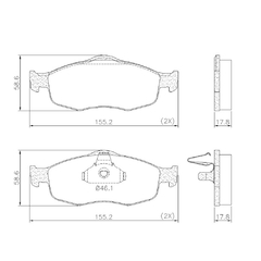 Pastilha de Freio TK134 Mondeo 1.6 1.8 2.0 2.5 93/01 Dianteira