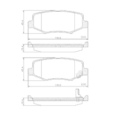 Pastilha de Freio NA46540 Cherokee 3.7 V6 08/ Wrangler 3.8 07/11 T4 2.8 01/05 Traseira