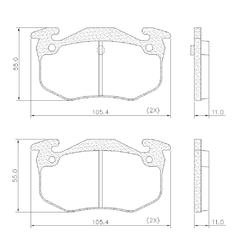 Pastilha de Freio P-465 Xsara 1.6 1.8 2.0 16V 97/10 ZX 2.0 16V 92/97 205 91/93 206 1.6 16V 00/07 207 1.4 1.6 08/14 306 1.6 1.8 2.0 93/07 Clio 1.6 16V 00/04 Megane 95/ R19 88/96 Traseira na internet