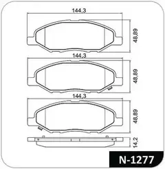 Pastilha de Freio N-1277 Tiida 07/ Livinia Grand Livinia 10/ Dianteira - comprar online