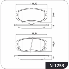 Pastilha de Freio N-1253 Azera 3.0 07/17 Sonata 3.3 04/12 Dianteira - comprar online